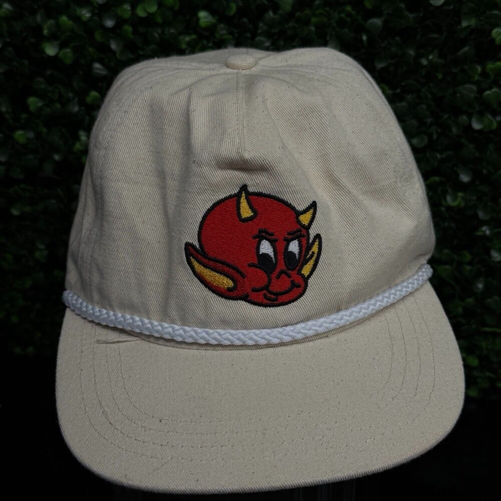 Indestructible MFG Until Forever Devil Snapback Beige Rope Hat Adjustable